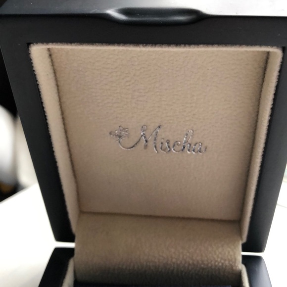 Mischa Disc with CZ Drop Silver Earrings - Picture 4 of 5